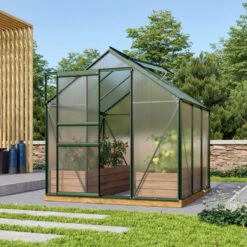 Serre De Jardin Venus 3,8m² En Aluminium émeraude Et Polycarbonate 4mm - Vitavia -Jardin Serre Boutique serre de jardin venus 38m en aluminium emeraude et polycarbonate 4mm vitavia 4