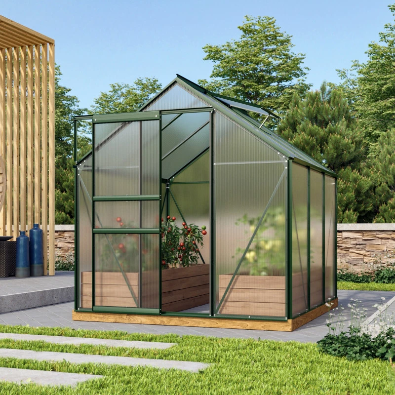 Serre De Jardin Venus 3,8m² En Aluminium émeraude Et Polycarbonate 6mm - Vitavia 6 Serre De Jardin Venus 3,8m² En Aluminium émeraude Et Polycarbonate 6mm - Vitavia – Image 4