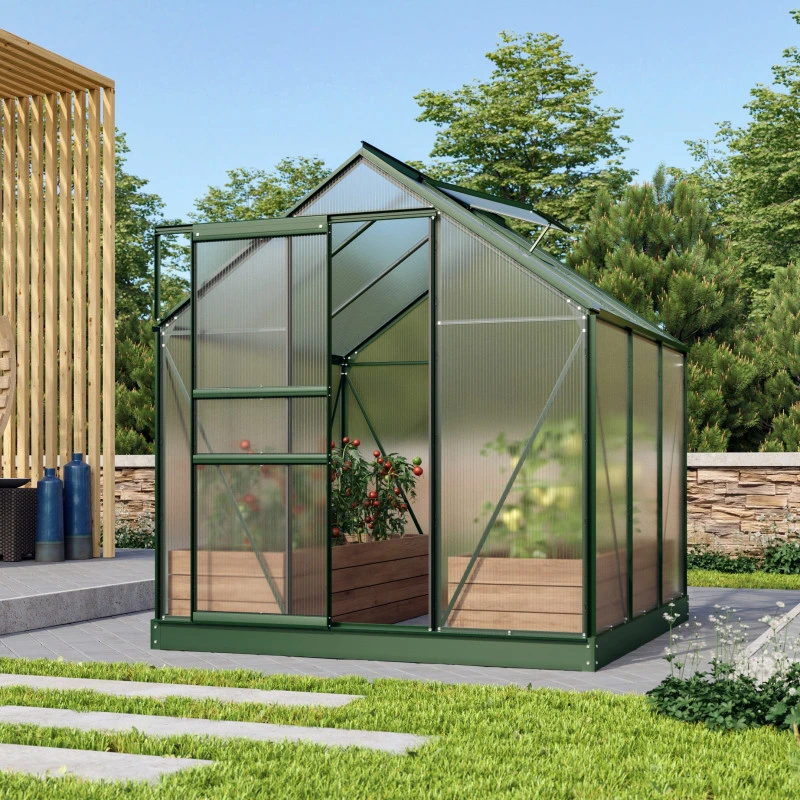 Serre De Jardin Venus 3,8m² En Aluminium émeraude Et Polycarbonate 6mm - Vitavia 3 Serre De Jardin Venus 3,8m² En Aluminium émeraude Et Polycarbonate 6mm - Vitavia