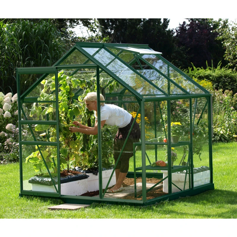 Serre De Jardin Venus 3,8m² En Aluminium émeraude Et Verre De Sécurité 3mm - Vitavia 7 Serre De Jardin Venus 3,8m² En Aluminium émeraude Et Verre De Sécurité 3mm - Vitavia – Image 5