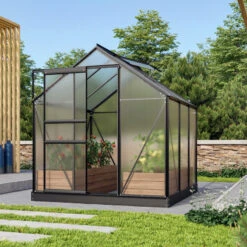 Jardin Serre Boutique -Jardin Serre Boutique serre de jardin venus 38m en aluminium noir et polycarbonate 4mm vitavia 1