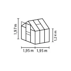 Serre De Jardin Venus 3,8m² En Aluminium Noir Et Polycarbonate 6mm - Vitavia -Jardin Serre Boutique serre de jardin venus 38m en aluminium noir et polycarbonate 6mm vitavia 2