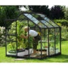 Serre De Jardin Venus 3,8m² En Aluminium Noir Et Verre De Sécurité 3mm - Vitavia -Jardin Serre Boutique serre de jardin venus 38m en aluminium noir et verre de securite 3mm vitavia
