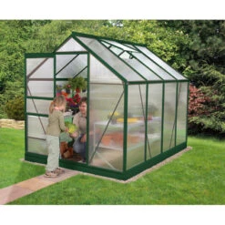 Serre De Jardin Venus 5m² En Aluminium émeraude Et Polycarbonate 4mm - Vitavia -Jardin Serre Boutique serre de jardin venus 5m en aluminium emeraude et polycarbonate 4mm vitavia 4