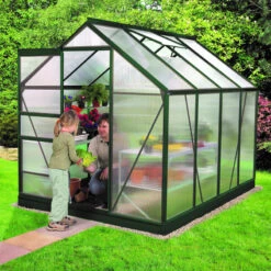 Serre De Jardin Venus 5m² En Aluminium émeraude Et Polycarbonate 6mm - Vitavia -Jardin Serre Boutique serre de jardin venus 5m en aluminium emeraude et polycarbonate 6mm vitavia 1