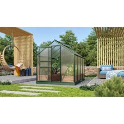 Serre De Jardin Venus 5m² En Aluminium émeraude Et Polycarbonate 6mm - Vitavia -Jardin Serre Boutique serre de jardin venus 5m en aluminium emeraude et polycarbonate 6mm vitavia 2