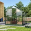 Serre De Jardin Venus 5m² En Aluminium émeraude Et Verre De Sécurité 3mm - Vitavia