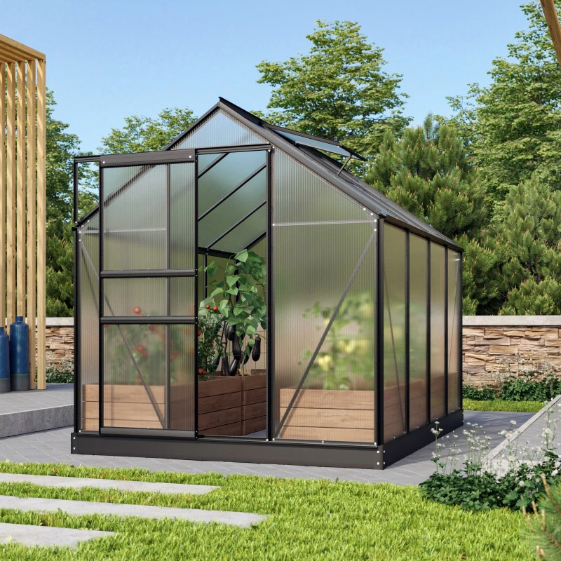 Serre De Jardin Venus 5m² En Aluminium Noir Et Polycarbonate 4mm - Vitavia 3 Serre De Jardin Venus 5m² En Aluminium Noir Et Polycarbonate 4mm - Vitavia