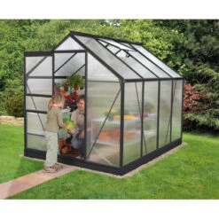 Serre De Jardin Venus 5m² En Aluminium Noir Et Polycarbonate 6mm - Vitavia -Jardin Serre Boutique serre de jardin venus 5m en aluminium noir et polycarbonate 6mm vitavia 4