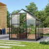 Serre De Jardin Venus 5m² En Aluminium Noir Et Verre De Sécurité 3mm - Vitavia -Jardin Serre Boutique serre de jardin venus 5m en aluminium noir et verre de securite 3mm vitavia
