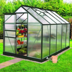 Serre De Jardin Venus 6,2m² En Aluminium émeraude Et Polycarbonate 6mm - Vitavia -Jardin Serre Boutique serre de jardin venus 62m en aluminium emeraude et polycarbonate 6mm vitavia 1