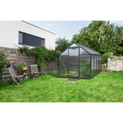 Serre De Jardin Venus 6,2m² En Aluminium Noir Et Polycarbonate 4mm - Vitavia -Jardin Serre Boutique serre de jardin venus 62m en aluminium noir et polycarbonate 4mm vitavia 3