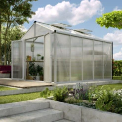 Serre De Jardin Zeus Comfort 10m² En Alu Anodisé Et Polycarbonate 16mm - Vitavia