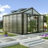 Serre De Jardin Zeus Comfort 10m² En Alu Noir Et Polycarbonate 10mm - Vitavia -Jardin Serre Boutique serre de jardin zeus comfort 10m en alu noir et polycarbonate 10mm vitavia