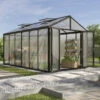 Serre De Jardin Zeus Comfort 11,9m² En Alu Noir Et Polycarbonate 10mm - Vitavia -Jardin Serre Boutique serre de jardin zeus comfort 119m en alu noir et polycarbonate 10mm vitavia