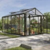Serre De Jardin Zeus Comfort 11,9m² En Alu Noir Et Vitrage Combiné - Vitavia -Jardin Serre Boutique serre de jardin zeus comfort 119m en alu noir et vitrage combine vitavia