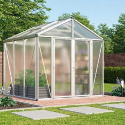 Serre De Jardin Zeus Comfort 6,2m² En Alu Anodisé Et Polycarbonate 16mm - Vitavia -Jardin Serre Boutique serre de jardin zeus comfort 62m en alu anodise et polycarbonate 16mm vitavia 1