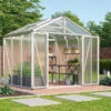 Serre De Jardin Zeus Comfort 6,2m² En Alu Anodisé Et Polycarbonate 16mm - Vitavia -Jardin Serre Boutique serre de jardin zeus comfort 62m en alu anodise et polycarbonate 16mm vitavia