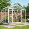 Serre De Jardin Zeus Comfort 6,2m² En Alu Anodisé Et Vitrage Combiné - Vitavia -Jardin Serre Boutique serre de jardin zeus comfort 62m en alu anodise et vitrage combine vitavia