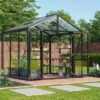 Serre De Jardin Zeus Comfort 6,2m² En Alu Noir Et Vitrage Combiné - Vitavia -Jardin Serre Boutique serre de jardin zeus comfort 62m en alu noir et vitrage combine vitavia