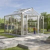 Serre De Jardin Zeus Comfort 8,1m² En Alu Anodisé Et Vitrage Combiné - Vitavia -Jardin Serre Boutique serre de jardin zeus comfort 81m en alu anodise et vitrage combine vitavia