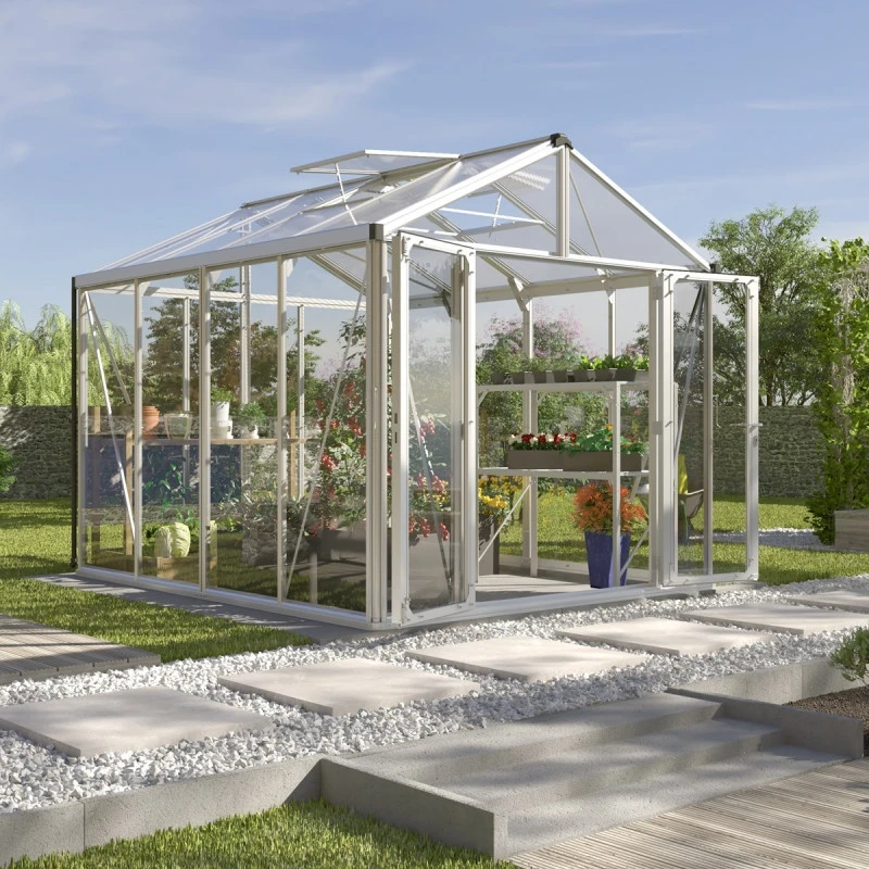 Serre De Jardin Zeus Comfort 8,1m² En Alu Anodisé Et Vitrage Combiné - Vitavia 3 Serre De Jardin Zeus Comfort 8,1m² En Alu Anodisé Et Vitrage Combiné - Vitavia
