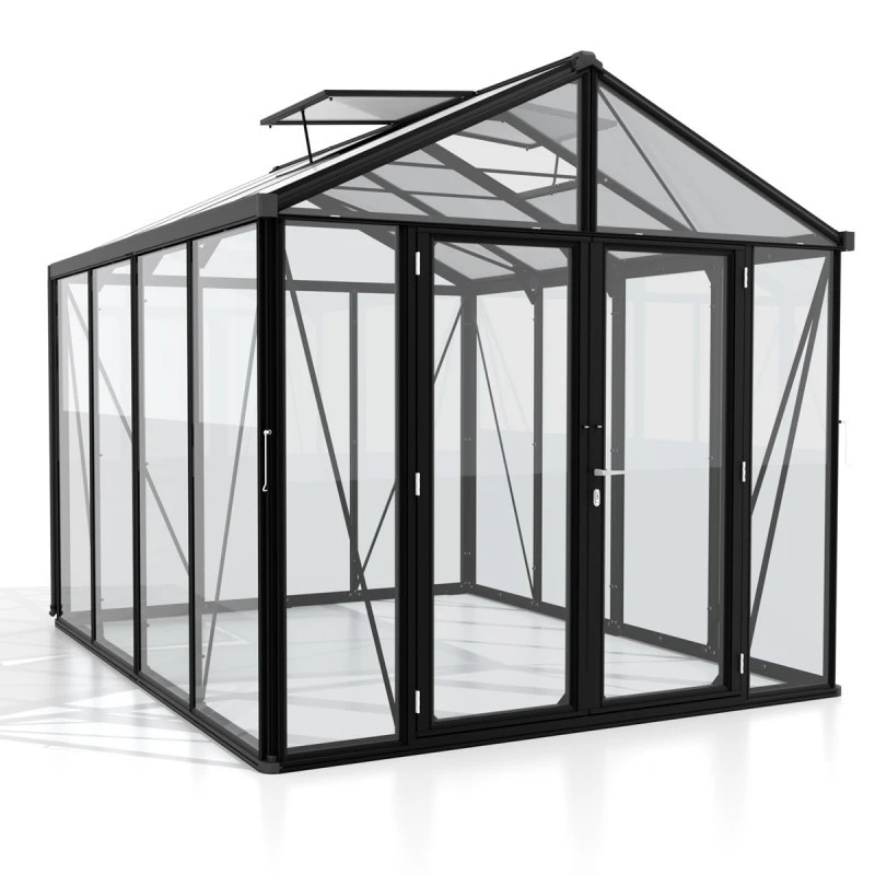 Serre De Jardin Zeus Comfort 8,1m² En Alu Noir Et Vitrage Combiné - Vitavia 5 Serre De Jardin Zeus Comfort 8,1m² En Alu Noir Et Vitrage Combiné - Vitavia – Image 3