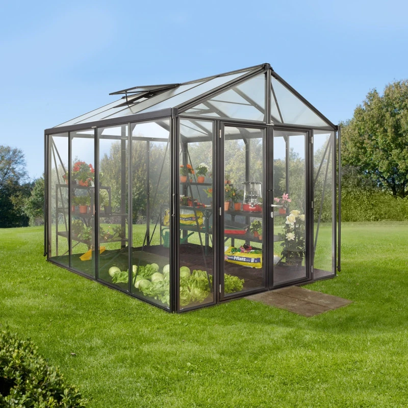 Serre De Jardin Zeus Comfort 8,1m² En Alu Noir Et Vitrage Combiné - Vitavia 3 Serre De Jardin Zeus Comfort 8,1m² En Alu Noir Et Vitrage Combiné - Vitavia