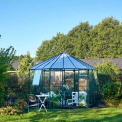 Serre Décorative Verte Atrium 9m² Verre Trempé Halls -Jardin Serre Boutique serre decorative verte atrium 9m verre trempe halls 4