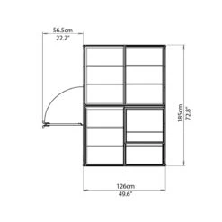 Serre En Alu Et Polycarbonate Transparent 2,3m² Harmony Silver Palram - Canopia -Jardin Serre Boutique serre en alu et polycarbonate transparent 23m harmony silver palram 11