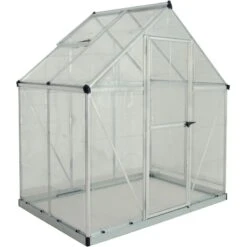 Serre En Alu Et Polycarbonate Transparent 2,3m² Harmony Silver Palram - Canopia -Jardin Serre Boutique serre en alu et polycarbonate transparent 23m harmony silver palram 2