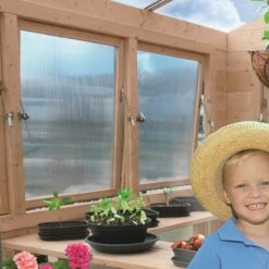 Serre En Bois Massif 28mm - 8,91m² Toit Gradin SOLID -Jardin Serre Boutique serre en bois massif 28mm 921m toit gradin solid 5