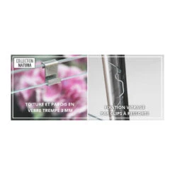 Serre Laurus Uranus 14,65m² En Aluminium Naturel Et Verre Trempé 3mm + Embase Incluse - Natura Lams -Jardin Serre Boutique serre laurus uranus 1465m en aluminium naturel et verre trempe 3mm embase incluse natura lams 14