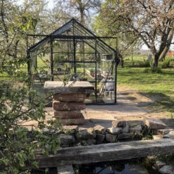 Serre Laurus Uranus 8,25m² En Aluminium Laqué Vert Et Verre Trempé 3mm + Embase Incluse - Natura Lams -Jardin Serre Boutique serre laurus uranus 825m en aluminium laque vert et verre trempe 3mm embase incluse natura lams 11