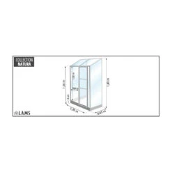Serre Melissa Ida 0,9m² En Aluminium Laqué Gris Et Verre Trempé 3mm + Embase Incluse – Natura Lams -Jardin Serre Boutique serre melissa ida 09m en aluminium laque gris et verre trempe 3mm embase incluse natura lams 3