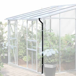 Serre Melissa Ida 1,7m² En Aluminium Laqué Gris Et Verre Trempé 3mm + Embase Incluse – Natura Lams -Jardin Serre Boutique serre melissa ida 16m en aluminium laque gris et verre trempe 3mm embase incluse natura lams 10