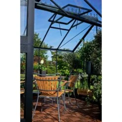 Serre Orangerie Anthracite En Verre Trempé 15,1m² - Juliana -Jardin Serre Boutique serre orangerie anthracite en verre trempe 151m juliana 14