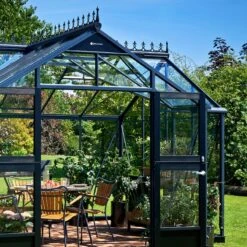Serre Orangerie Anthracite En Verre Trempé 15,1m² - Juliana -Jardin Serre Boutique serre orangerie anthracite en verre trempe 151m juliana 18
