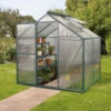 Serre Triton 2,5m² En Aluminium émeraude Et Panneaux De Polycarbonate 4mm - Vitavia -Jardin Serre Boutique serre triton 25m en aluminium emeraude et panneaux de polycarbonate 4mm vitavia