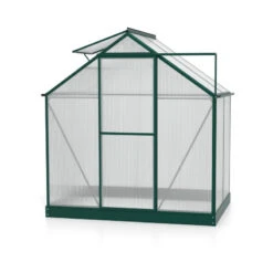 Serre Triton 2,5m² En Aluminium émeraude Et Panneaux De Polycarbonate 6mm - Vitavia -Jardin Serre Boutique serre triton 25m en aluminium emeraude et panneaux de polycarbonate 6mm vitavia 1