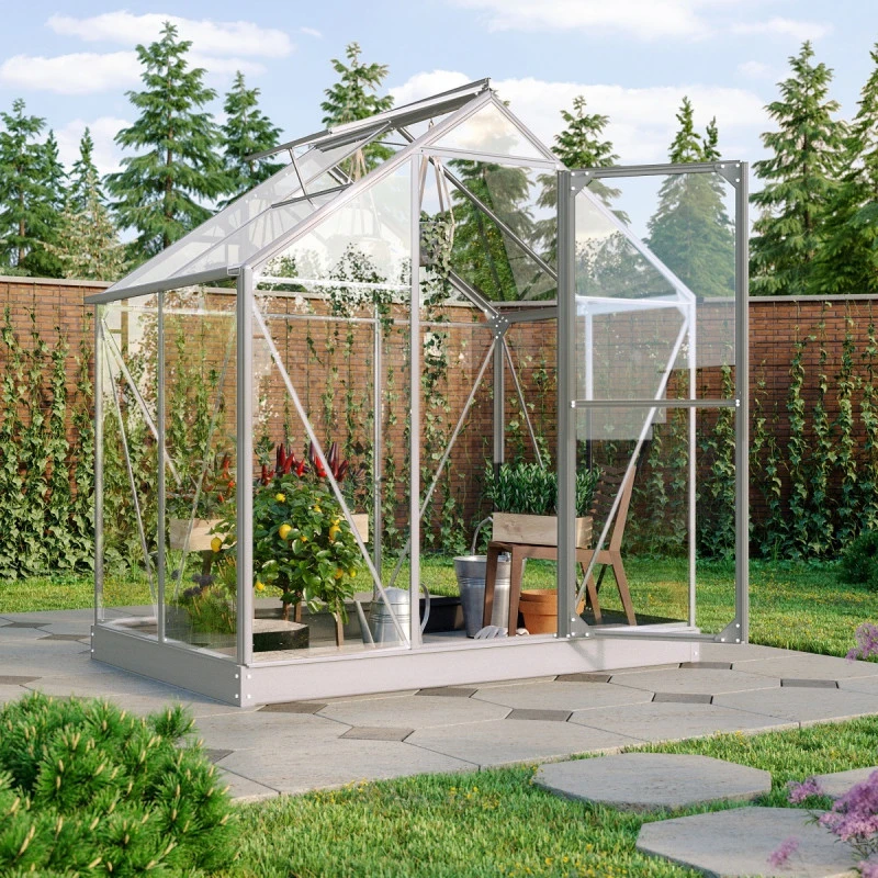 Serre Triton 2,5m² En Aluminium Et Panneaux De Verre De Sécurité De 3mm - Vitavia 4 Serre Triton 2,5m² En Aluminium Et Panneaux De Verre De Sécurité De 3mm - Vitavia – Image 2