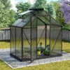 Serre Triton 2,5m² En Aluminium Noir Et Panneaux De Polycarbonate 4mm - Vitavia -Jardin Serre Boutique serre triton 25m en aluminium noir et panneaux de polycarbonate 4mm vitavia