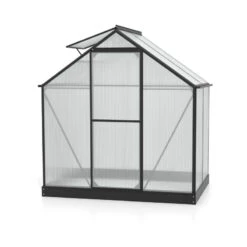 Serre Triton 2,5m² En Aluminium Noir Et Panneaux De Polycarbonate 4mm - Vitavia -Jardin Serre Boutique serre triton 25m en aluminium noir et panneaux de polycarbonate 4mm vitavia 2