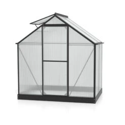 Serre Triton 2,5m² En Aluminium Noir Et Panneaux De Polycarbonate 6mm - Vitavia -Jardin Serre Boutique serre triton 25m en aluminium noir et panneaux de polycarbonate 6mm vitavia 2