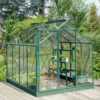 Serre Triton 5m² En Aluminium émeraude Et Panneaux De Verre De Sécurité De 3mm - Vitavia 2 Serre Triton 5m² En Aluminium émeraude Et Panneaux De Verre De Sécurité De 3mm - Vitavia -Jardin Serre Boutique serre triton 5m en aluminium emeraude et panneaux de verre de securite de 3mm vitavia