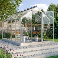 Serre Triton 6,2m² En Aluminium Et Panneaux De Verre De Sécurité De 3mm - Vitavia -Jardin Serre Boutique serre triton 62m en aluminium et panneaux de verre de securite de 3mm vitavia 1