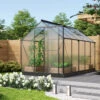 Serre Triton 6,2m² En Aluminium Noir Et Panneaux De Polycarbonate 4mm - Vitavia -Jardin Serre Boutique serre triton 62m en aluminium noir et panneaux de polycarbonate 4mm vitavia