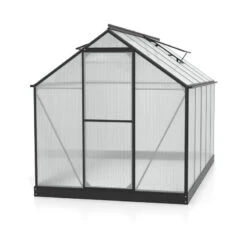 Serre Triton 6,2m² En Aluminium Noir Et Panneaux De Polycarbonate 6mm - Vitavia -Jardin Serre Boutique serre triton 62m en aluminium noir et panneaux de polycarbonate 6mm vitavia 2