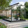 Serre Triton 6,2m² En Aluminium Noir Et Panneaux De Verre De Sécurité De 3mm - Vitavia -Jardin Serre Boutique serre triton 62m en aluminium noir et panneaux de verre de securite de 3mm vitavia