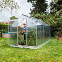 Serre Triton 7,5m² En Aluminium Et Panneaux De Polycarbonate 4mm - Vitavia -Jardin Serre Boutique serre triton 75m en aluminium et panneaux de polycarbonate 4mm vitavia 1